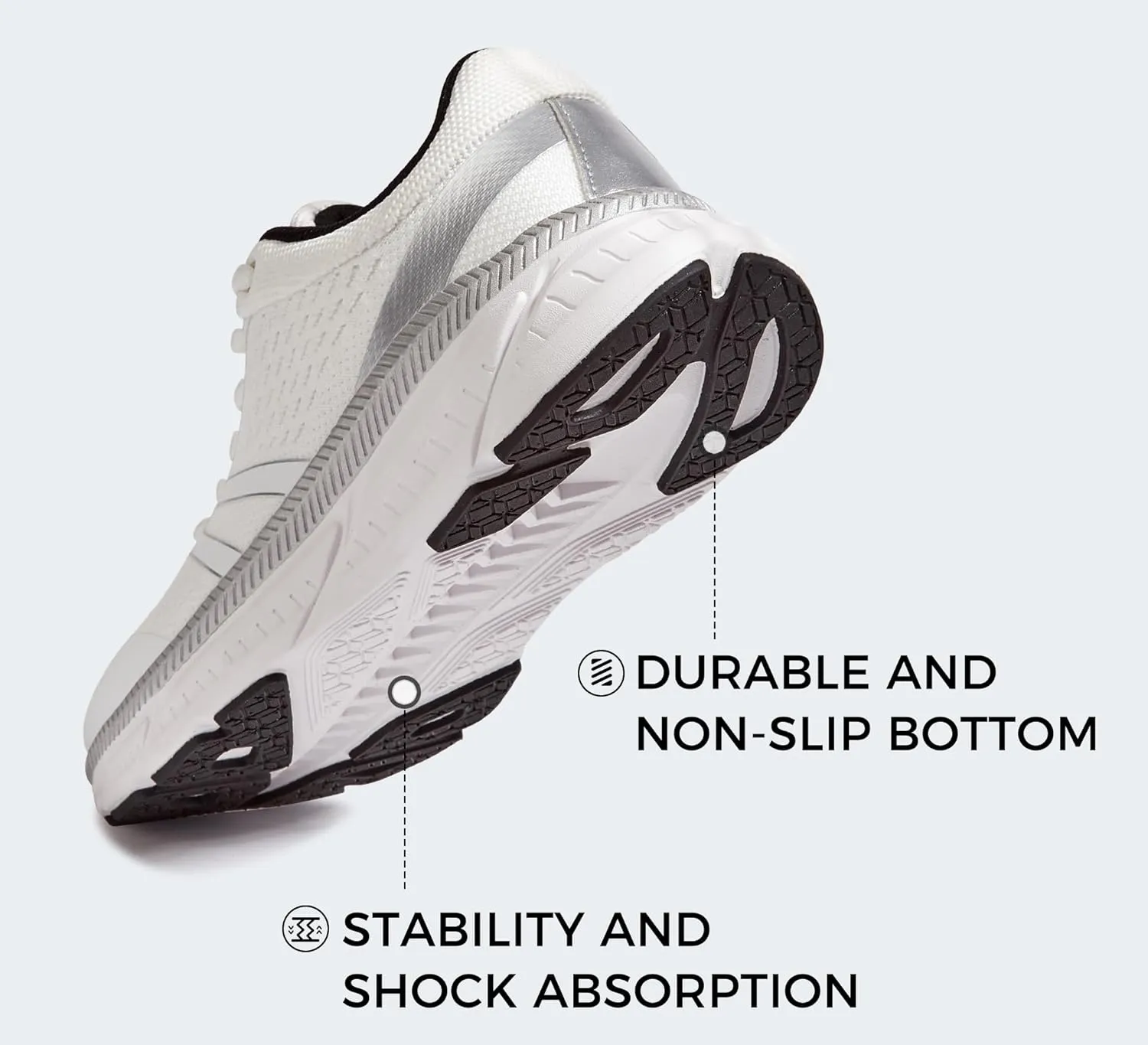 LUCKY STEP Women Walking Running Shoes Comfortable Hiking Shoes Breathable Non Slip Chunky Tennis Cross Training Workout Athletic Gym Sneakers