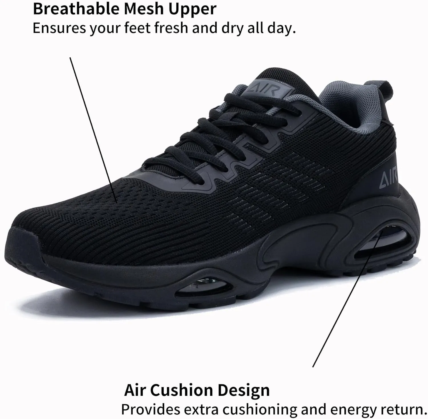 MAFEKE Running Shoes for Men Air Tennis Walking Sneakers Athletic Gym Comfortable Non Slip Workout Cross Training Breathable Fashion Shoe Size 7-13