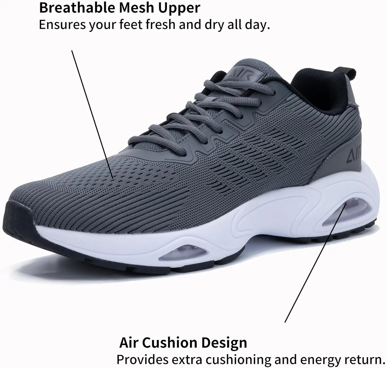 MAFEKE Running Shoes for Men Air Tennis Walking Sneakers Athletic Gym Comfortable Non Slip Workout Cross Training Breathable Fashion Shoe Size 7-13