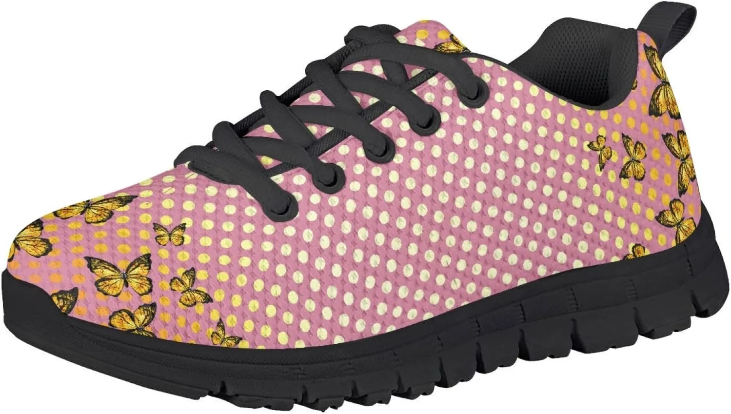 MARSVOVO Boys Girls Walking Shoes Non Slip Flexible Athletic Lightweight Breathable Printed Kids Running Shoes Most Comfortable Black White Sole Casual Fashion Non Slip Sport Kids Sneakers