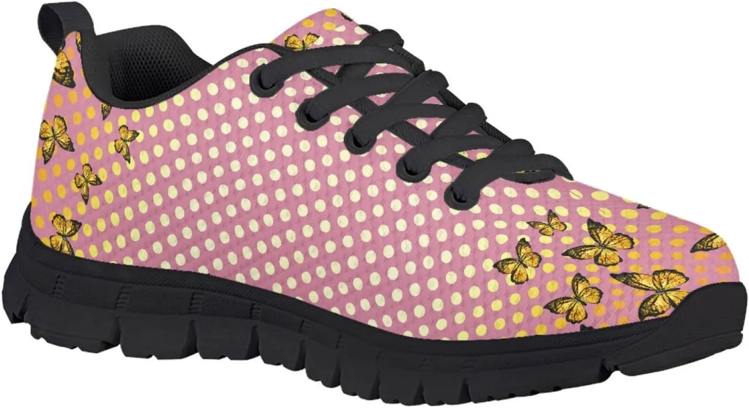 MARSVOVO Boys Girls Walking Shoes Non Slip Flexible Athletic Lightweight Breathable Printed Kids Running Shoes Most Comfortable Black White Sole Casual Fashion Non Slip Sport Kids Sneakers
