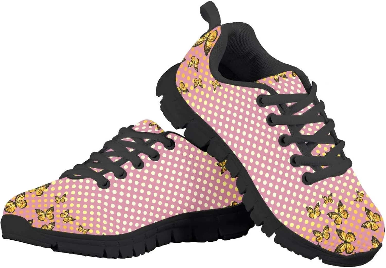 MARSVOVO Boys Girls Walking Shoes Non Slip Flexible Athletic Lightweight Breathable Printed Kids Running Shoes Most Comfortable Black White Sole Casual Fashion Non Slip Sport Kids Sneakers