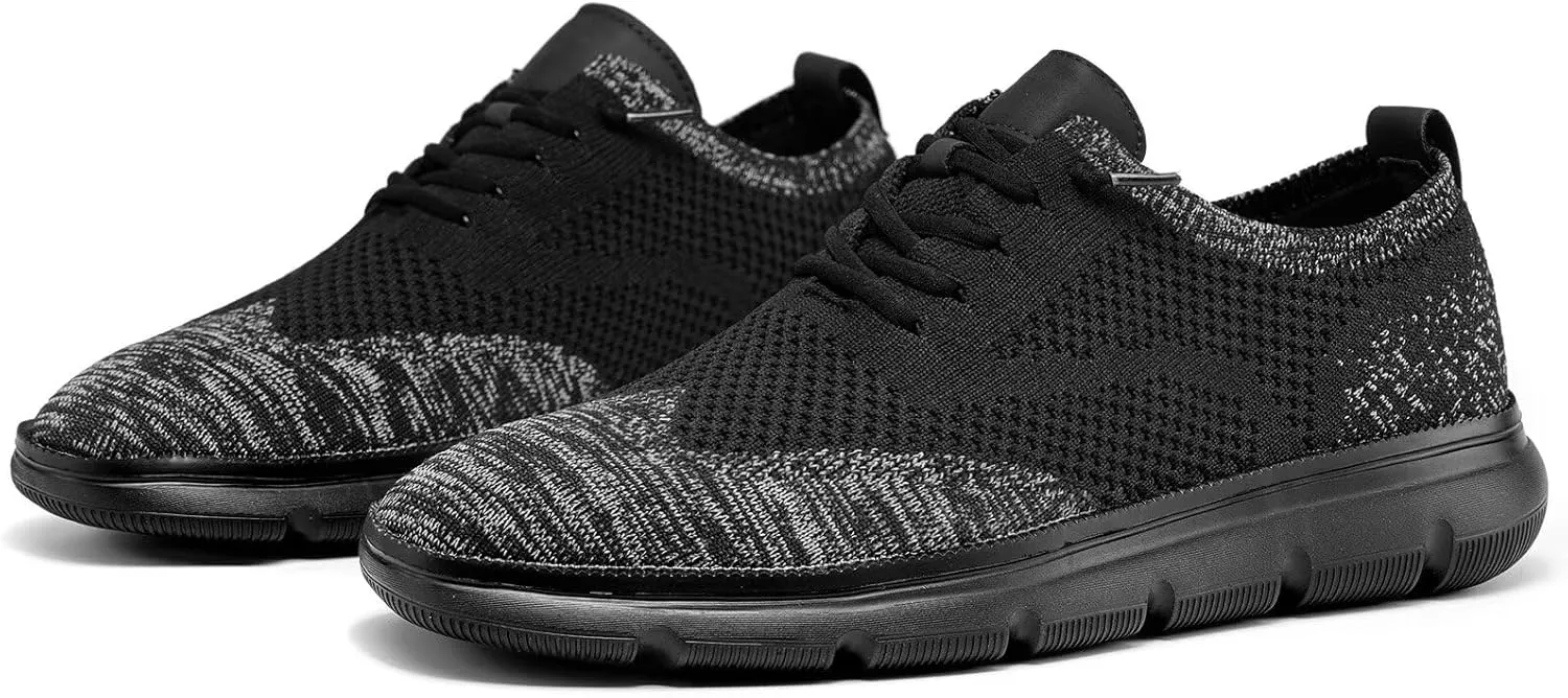 Mens Casual Dress Sneakers Fashion Walking Mesh Oxfords Shoes Business Work Lightweight Soft Sole
