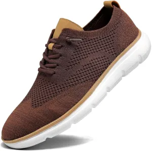 Mens Casual Dress Sneakers Fashion Walking Mesh Oxfords Shoes Business Work Lightweight Soft Sole