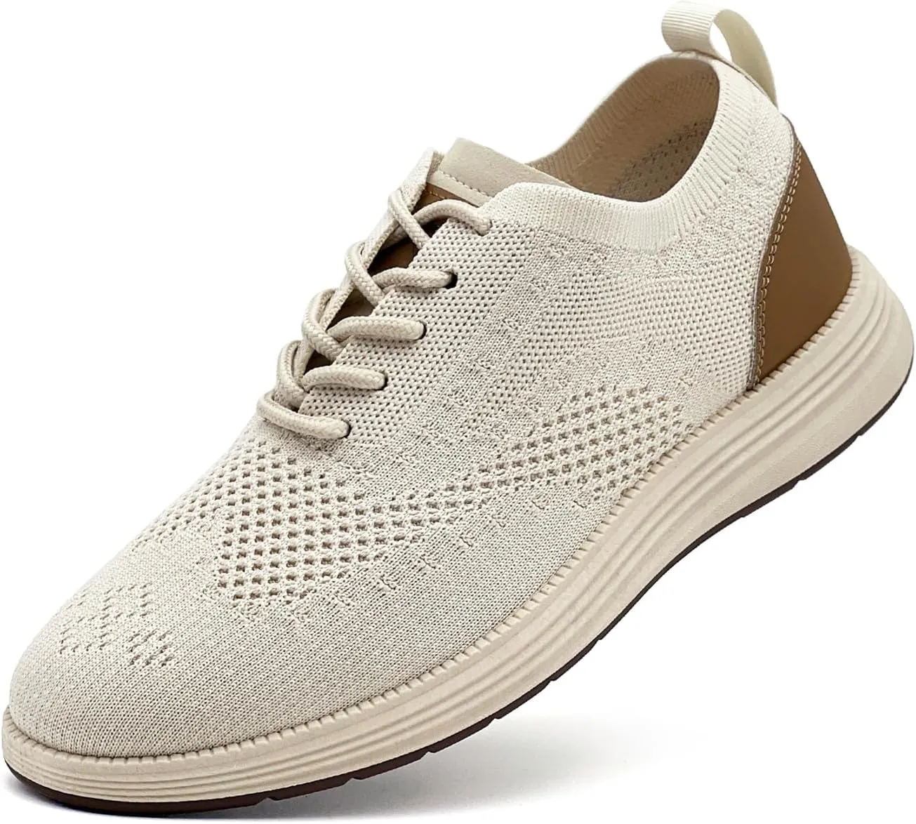 Men's Casual Dress Sneakers Oxfords Lace-Up Mesh Breathable Lightweight Fashion Walking Shoes Tennis Comfortable