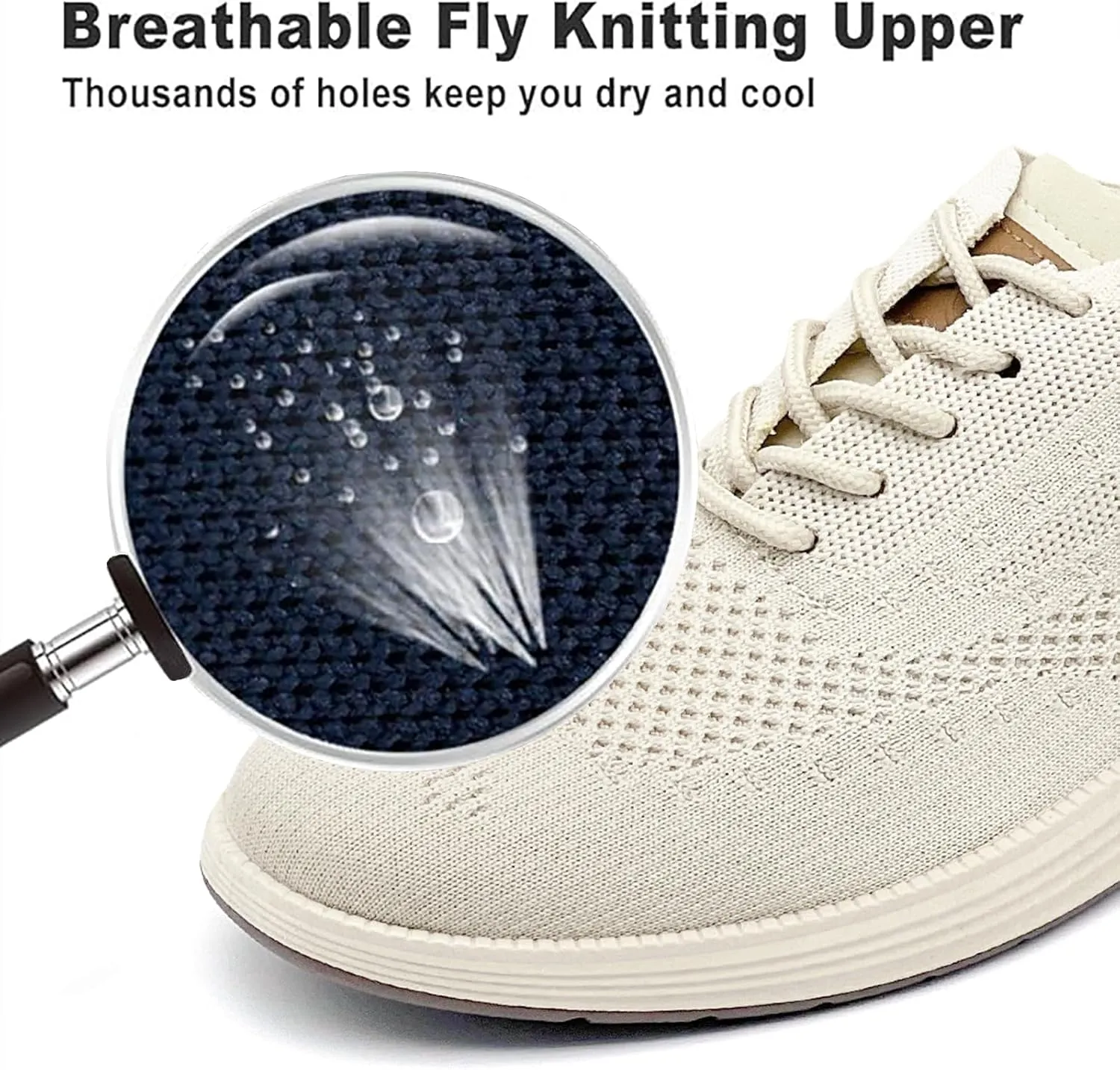 Men's Casual Dress Sneakers Oxfords Lace-Up Mesh Breathable Lightweight Fashion Walking Shoes Tennis Comfortable