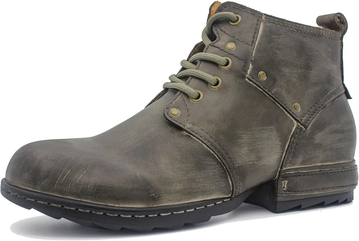 Mens Dress Boots Casual Oxfords Ankle Lace up Shoes Fashion Leather Chukka Business Boot AF001-2