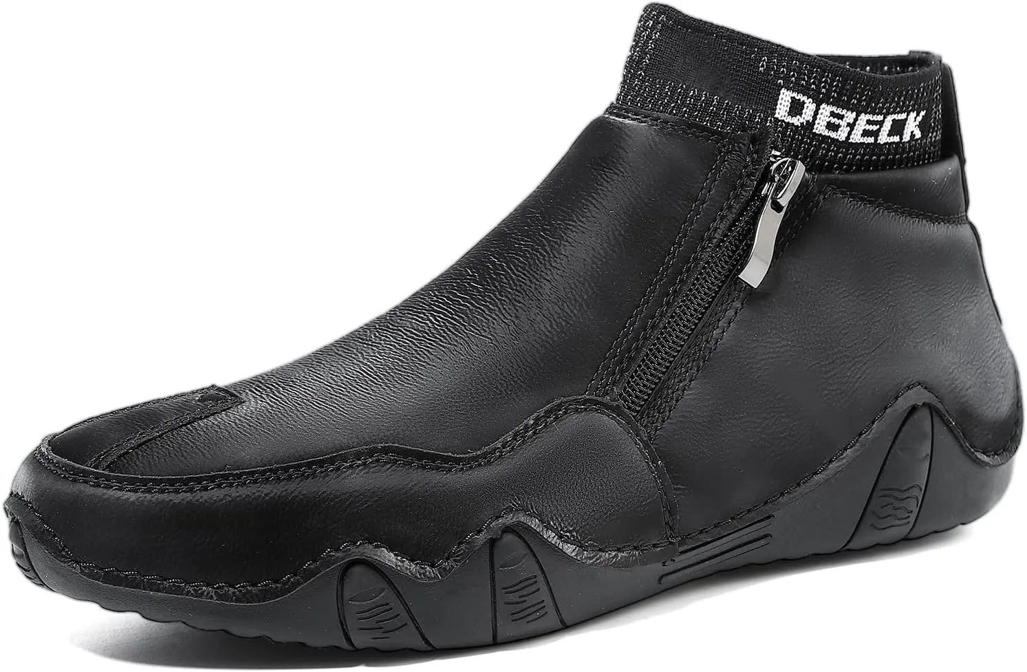 Men's Leather Sneakers, Soft Full-Grain Leather, Low Heel, Rubber Sole