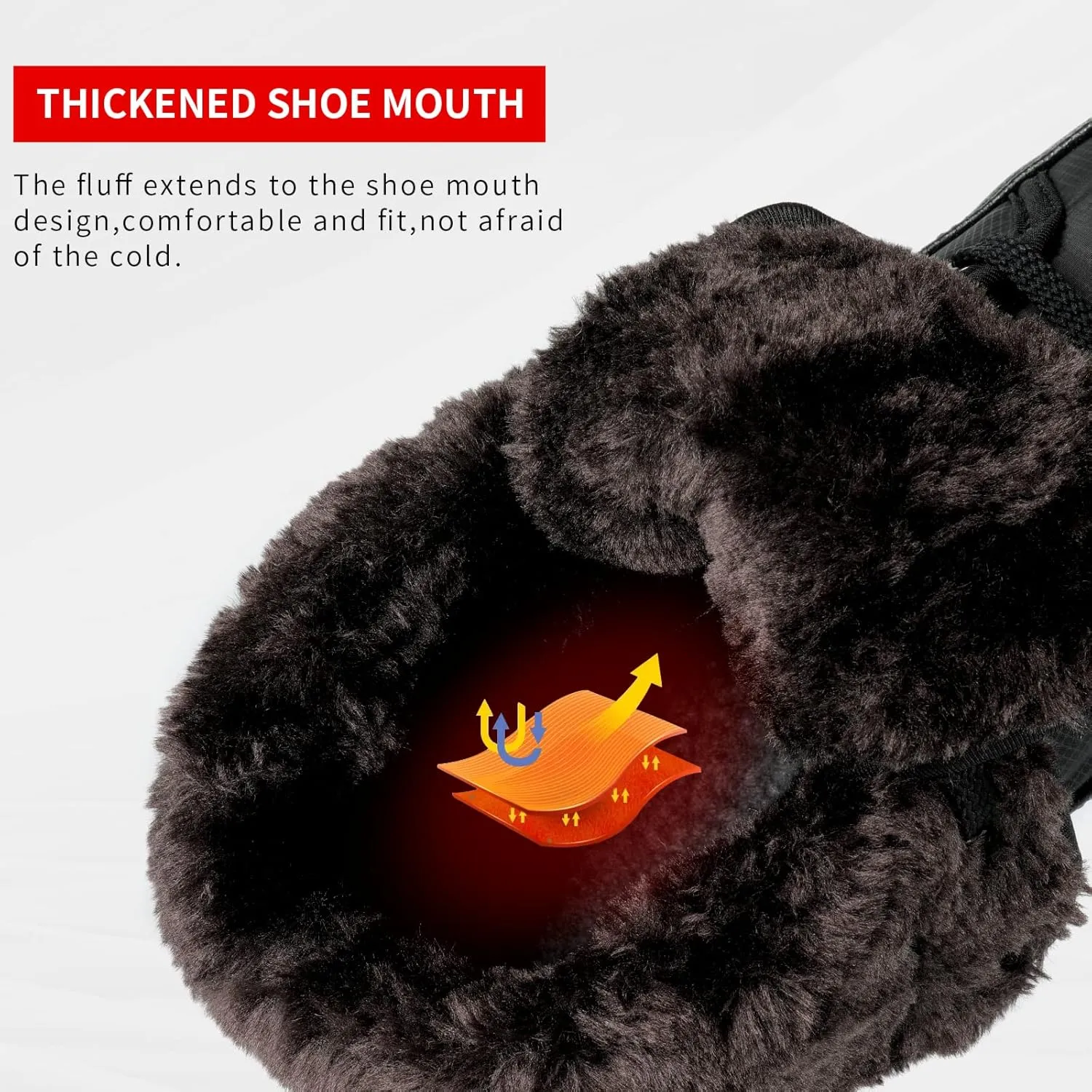 Men's Warm Winter Snow Boots Unisex Shoes Outdoor Anti-Slip Lightweight Cold Weather Boots