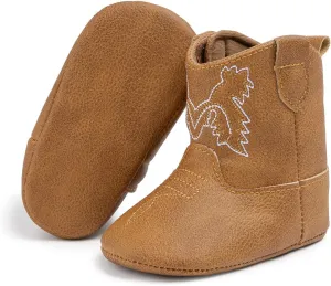 Miamooi Infant Baby Boys Girls Booties Newborn Cozy Fleece Warm Winter Boots Toddler Non-Slip Lace Up First Walking Shoes