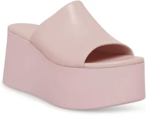 Minshluu Womens Platform Wedge SIides Sandals Open Toe Slip on Lightweight Wedges Sandal