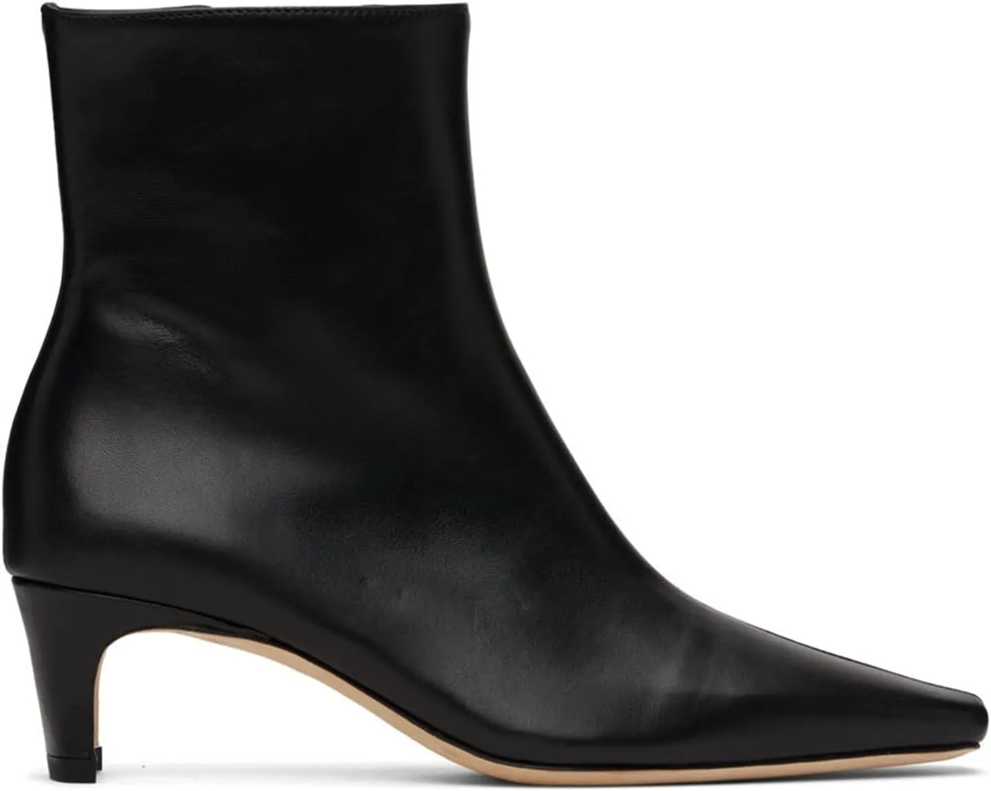 MOOMMO Women Low Chunky Heel Ankle Boots Square Toe Side Zipper Sock Booties Matte Comfy 2 Inch Thick Heel Dress Short Boots Closed Toe Mid Calf Stretch Chic Office Party Winter 4-11 M US