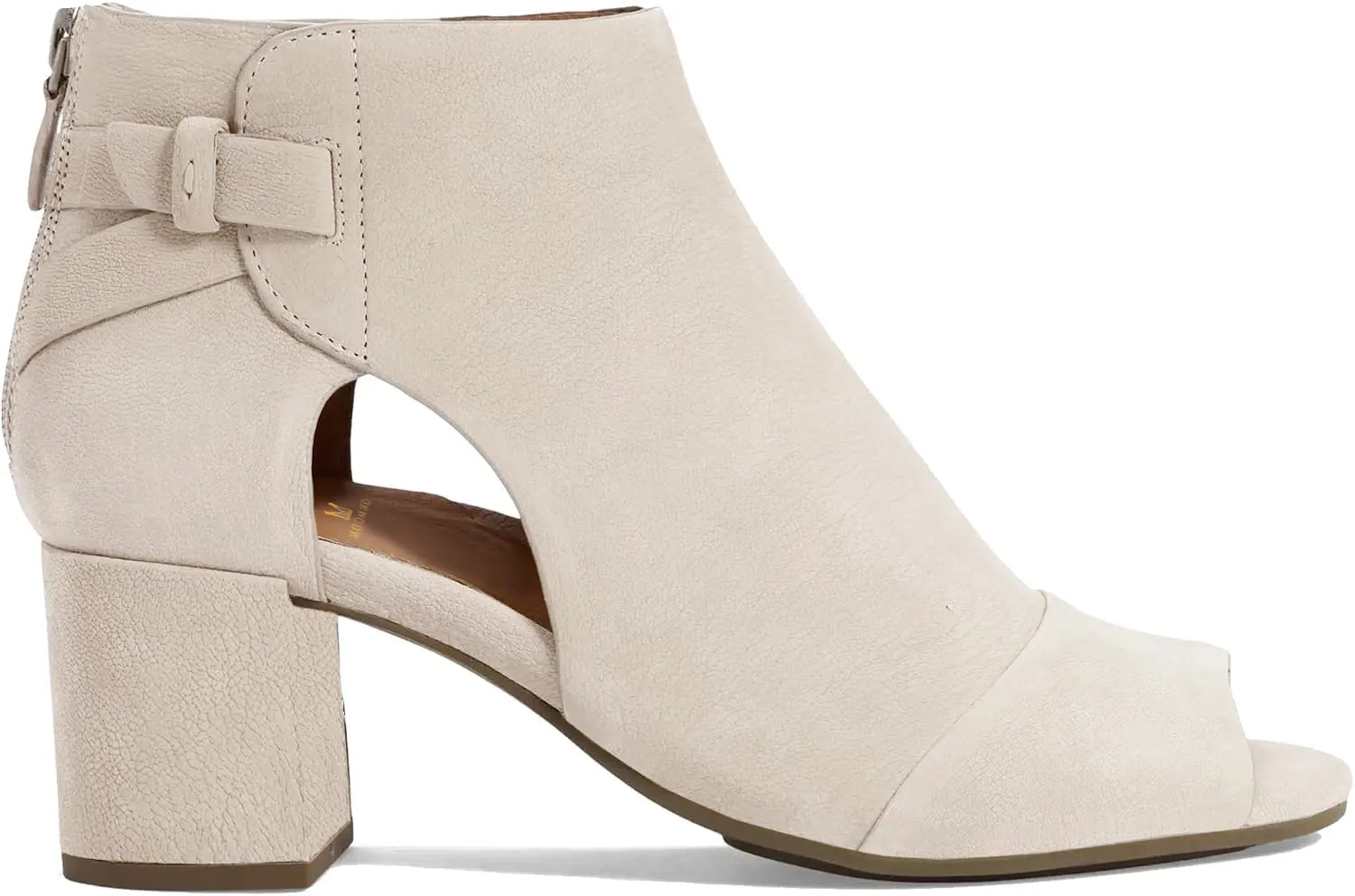 MOOMMO Women Open Toe Booties Sandals Heeled Cutout Peep Toe Summer Ankle Bootie Chunky Block Mid Heel Back Zipper Hollowed Dress Sandal Shoes 2.5" Heels Retro Elegant Office Party Comfort 4-11 M US