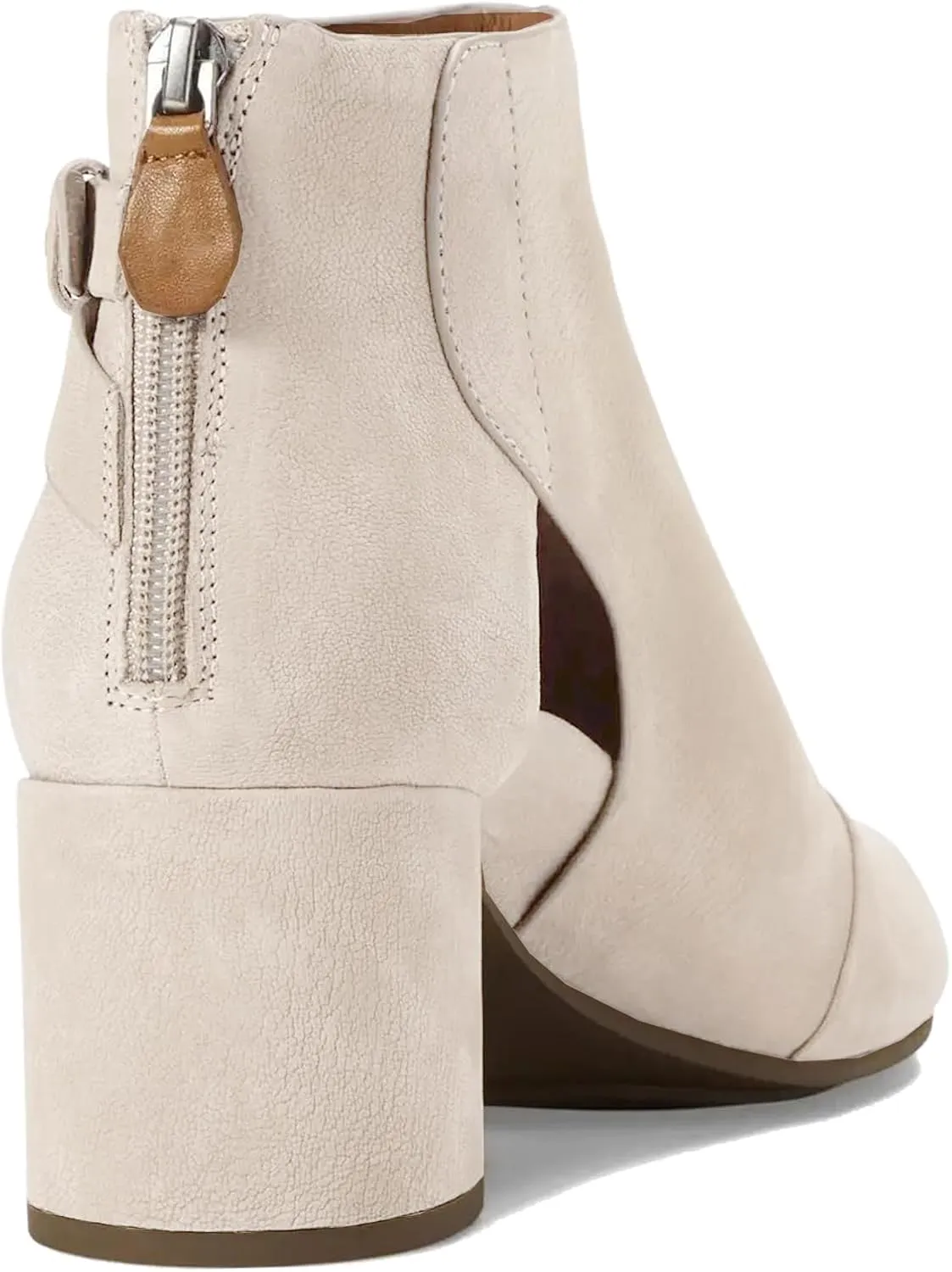 MOOMMO Women Open Toe Booties Sandals Heeled Cutout Peep Toe Summer Ankle Bootie Chunky Block Mid Heel Back Zipper Hollowed Dress Sandal Shoes 2.5" Heels Retro Elegant Office Party Comfort 4-11 M US