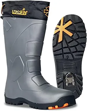 NORFIN Klondaik - Winter Boots for Fishing, Hunting and Hiking - Anti Slip - Retractable ice Cleats for Added Safety and Protection - Made of EVA Material - Removable Insole