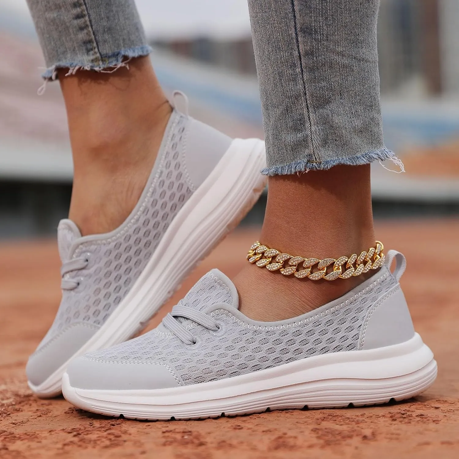 Orthopedic Shoes for Women,Women's Soft Sole Mesh Comfort Orthopedic Sneakers with Arch Support 2025 Comfortable Slip On Wide Diabetic Footwear Wide Width Summer Lightweight Mesh Knit Nurse Sneaker