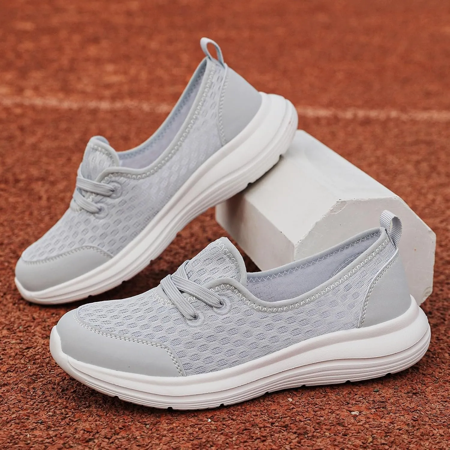 Orthopedic Shoes for Women,Women's Soft Sole Mesh Comfort Orthopedic Sneakers with Arch Support 2025 Comfortable Slip On Wide Diabetic Footwear Wide Width Summer Lightweight Mesh Knit Nurse Sneaker