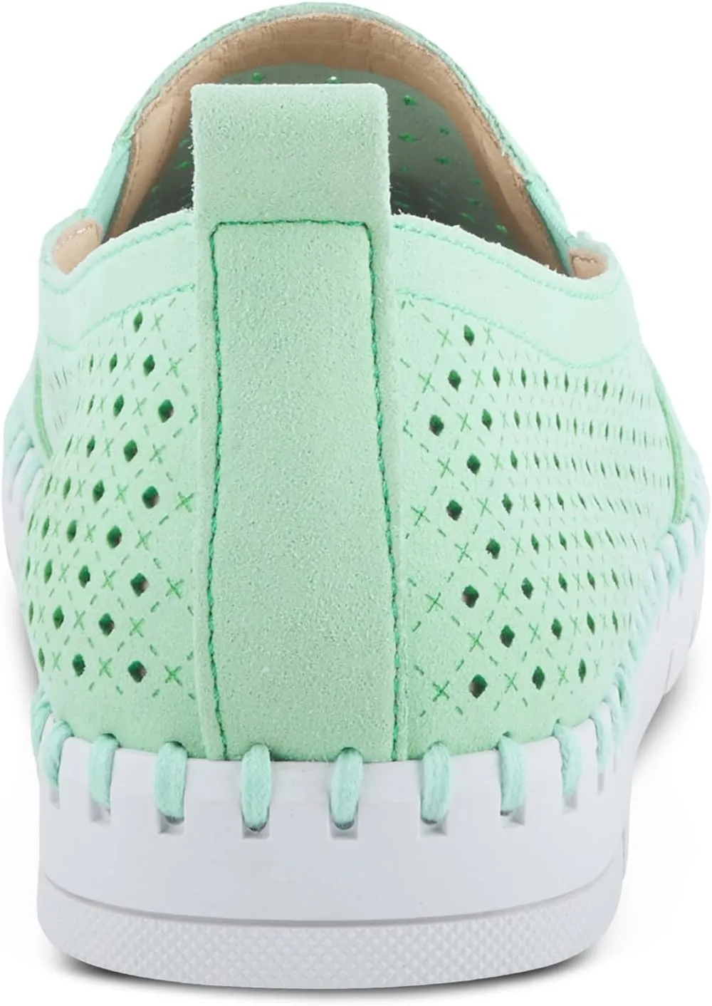 PATRIZIA Surfie Women's Slip-On Shoes – Perforated Microfiber with Leather Insole, Flexible Rubber Sole, and 1" Heel for All-Day Comfort