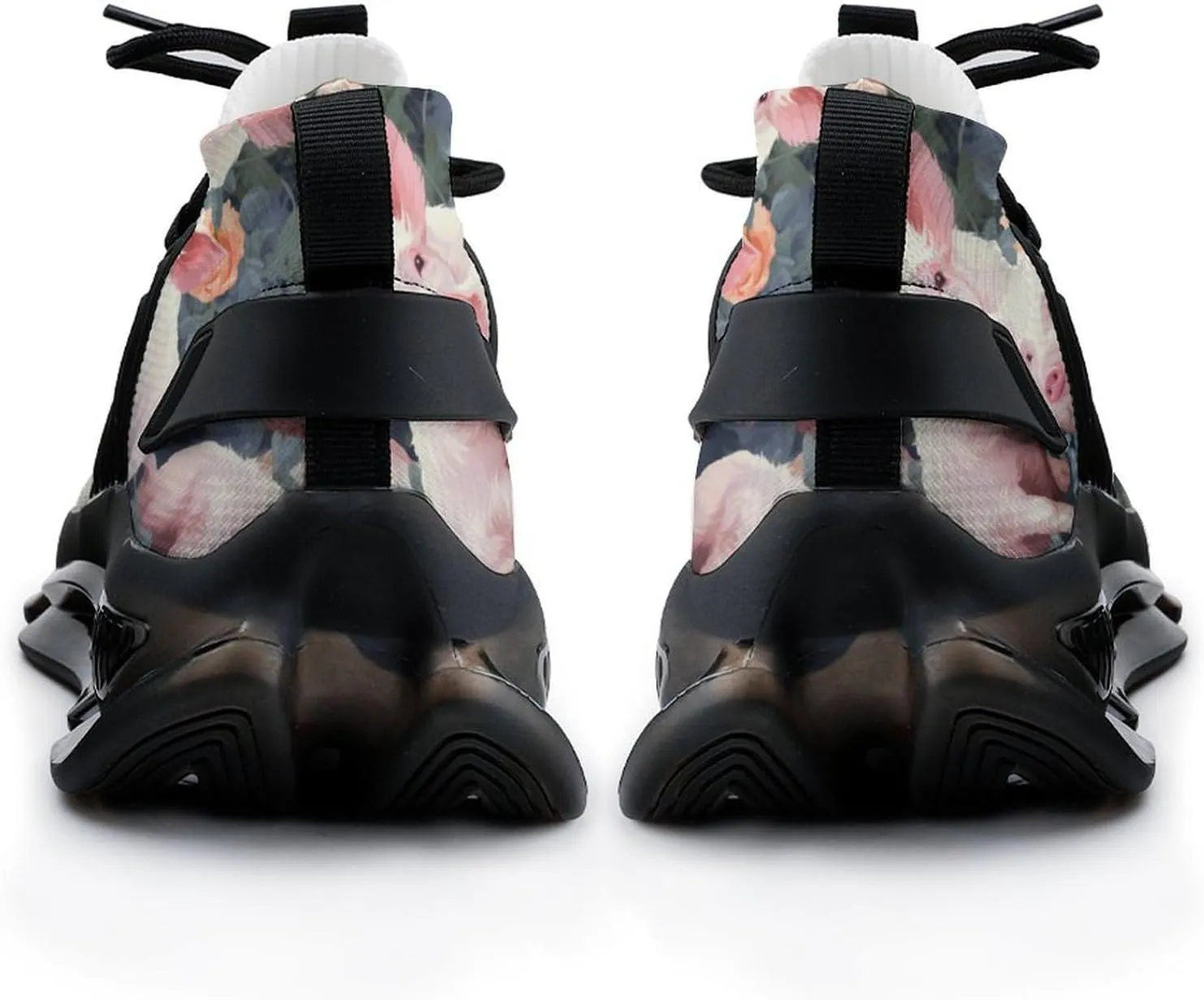 Pigs Flowers Women's Sneakers Novelty Lightweight Running Shoe Tennis Shoes
