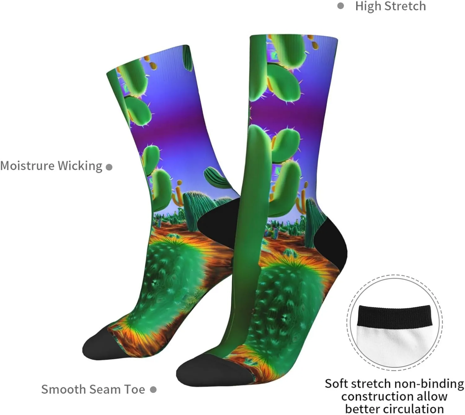 Purple Peacock pattern print Menâ€™s Socks, Vintage Winter Warm Socks for Women, Soft Cozy Socks, Thick Boots Socks