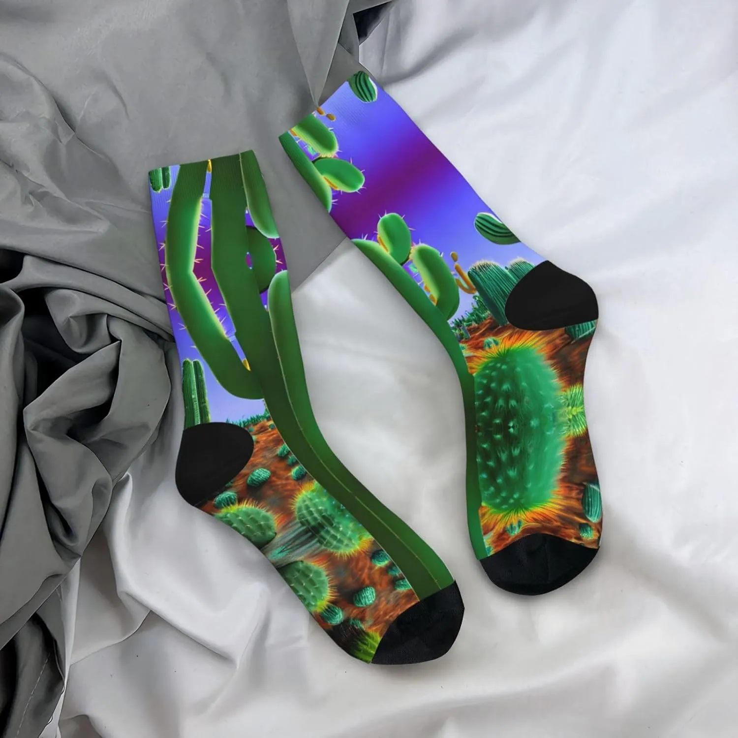 Purple Peacock pattern print Menâ€™s Socks, Vintage Winter Warm Socks for Women, Soft Cozy Socks, Thick Boots Socks