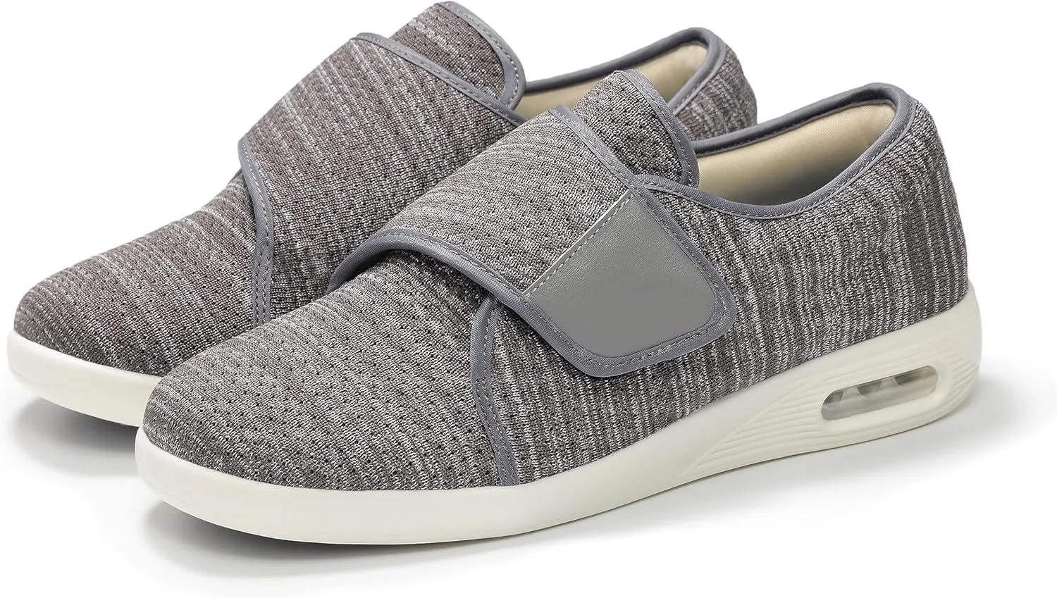 QHBPMGAD Diabetic Shoes for Women, Women's Wide Width Elderly Shoes, Adjustable Hook and Loop Closure Anti-Slip Breathable Lightweight, Swollen Feet Walking Edema Sneakers