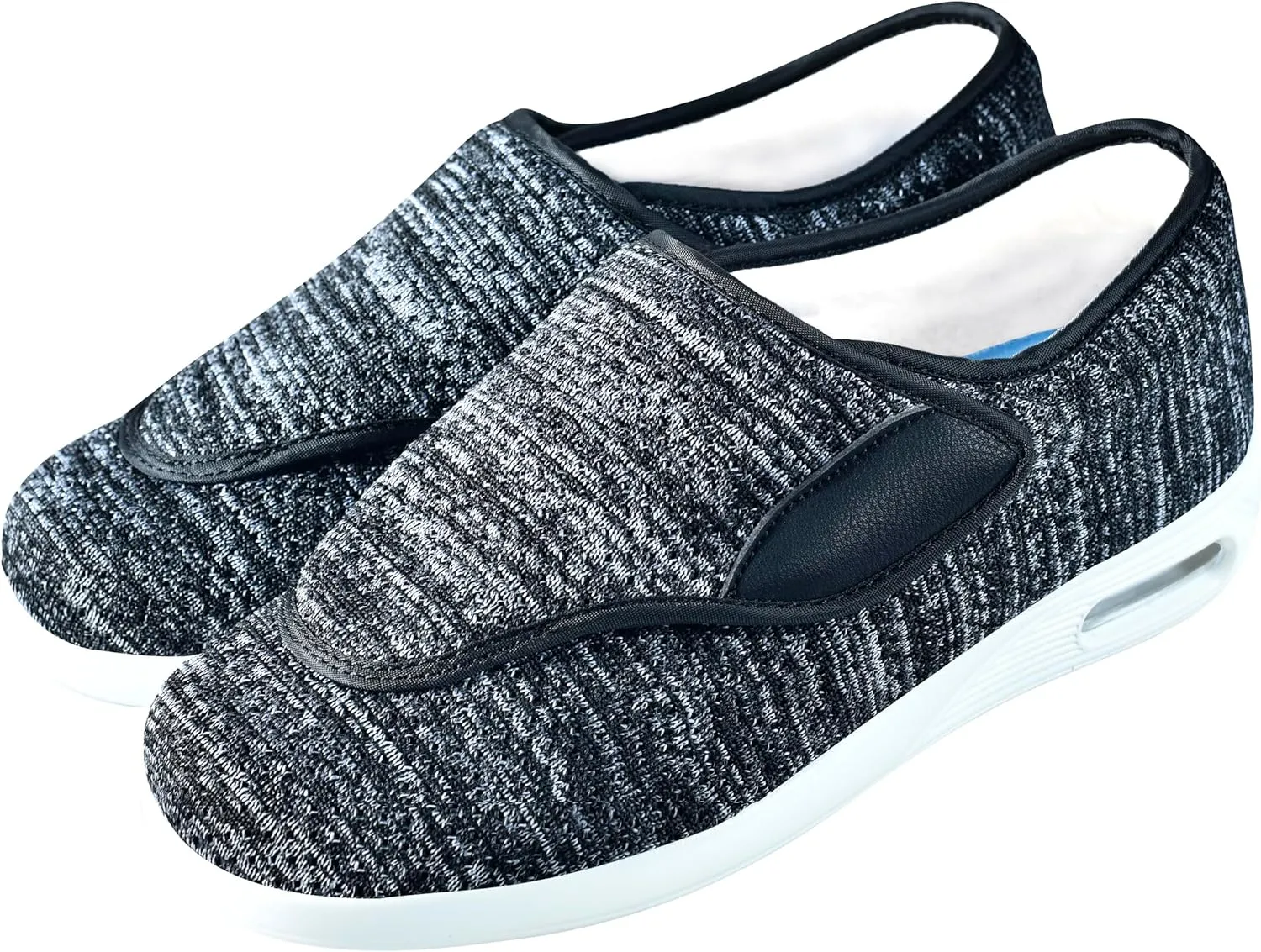 QHBPMGAD Women's Diabetic Shoes, Wide Width Elderly Sneakers for Women, Adjustable Hook and Loop Closure Non-Slip Breathable, Swollen Feet Walking Edema Shoes