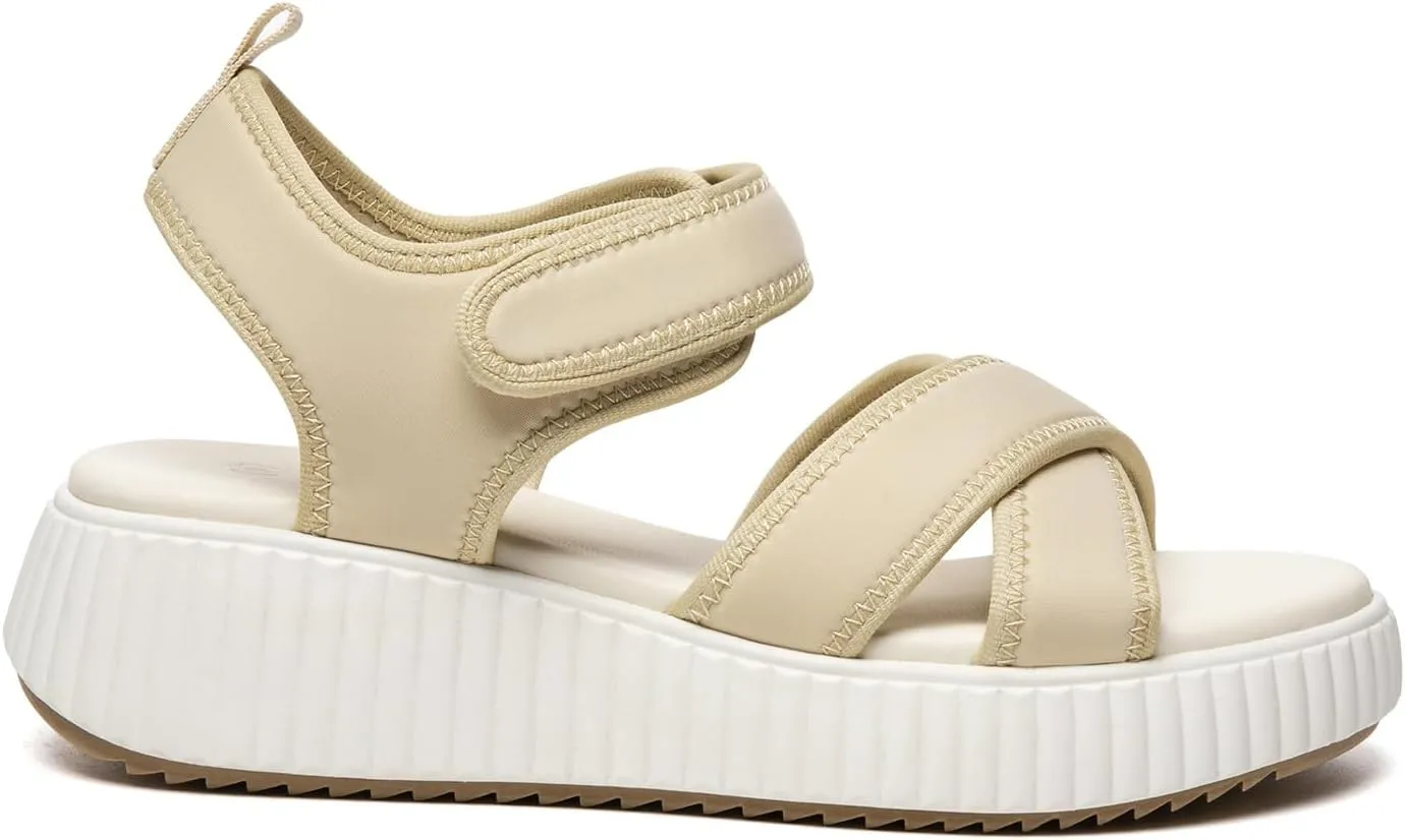 Rihero Women's Comfortable Platform Sport Sandals Open Toe Soft Adjustable Summer Beach Wedge Sandals