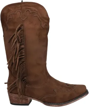 ROPER Womens Brianna Round Toe Casual Boots Mid Calf Low Heel 1-2" - Brown