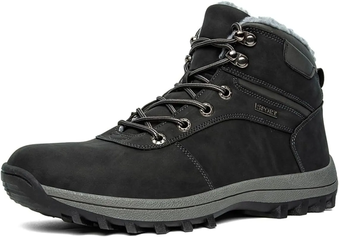 Snow shoes for men snow boots winter boots cold weather boots waterproof winter boots lightweight climbing shoes autumn winter lace-up boots thick soles cotton shoes snow shoes Father's Day outdoor