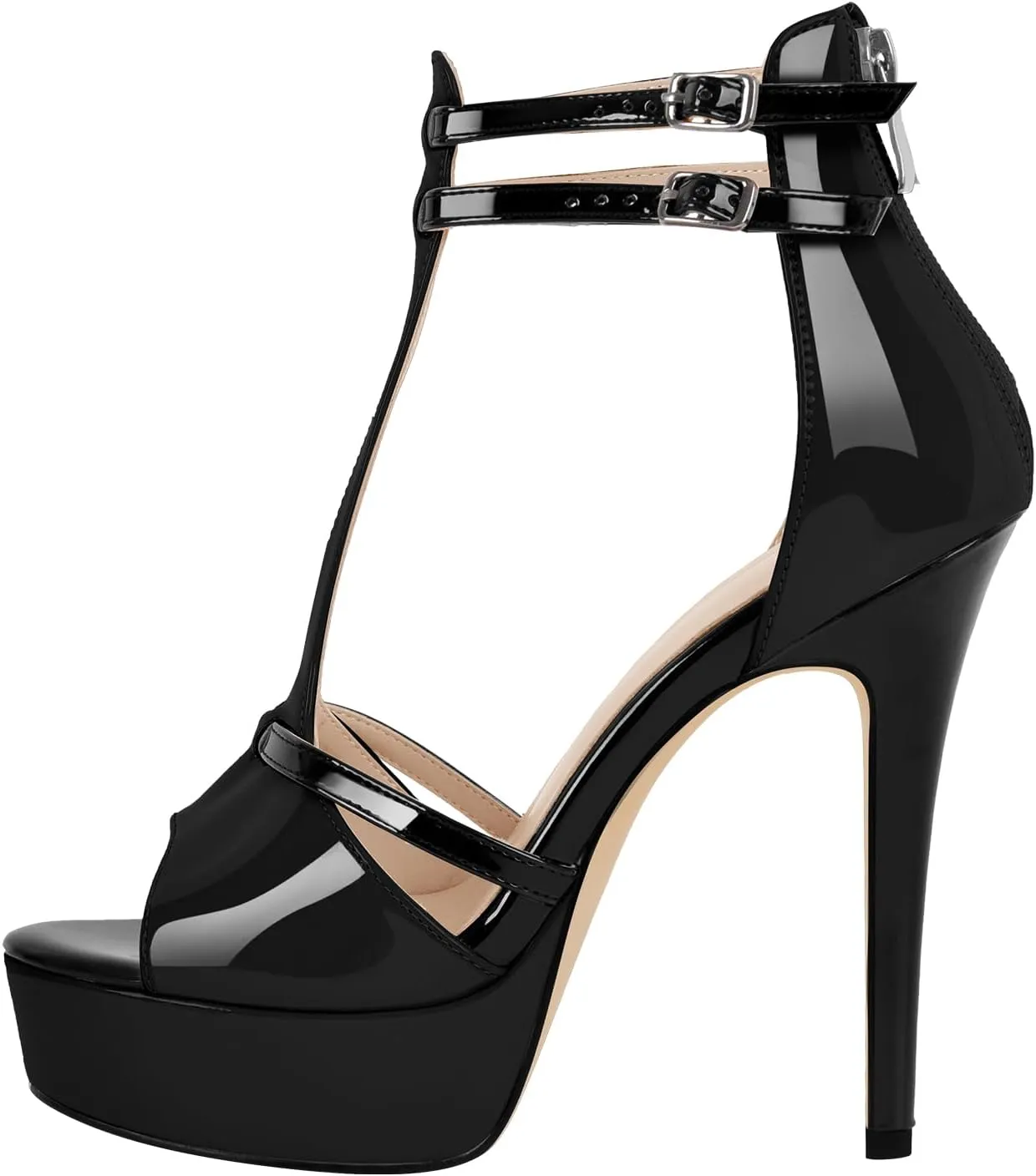 Stiletto High Heel Platform Peep Open Toe Ankle Strap Sandals