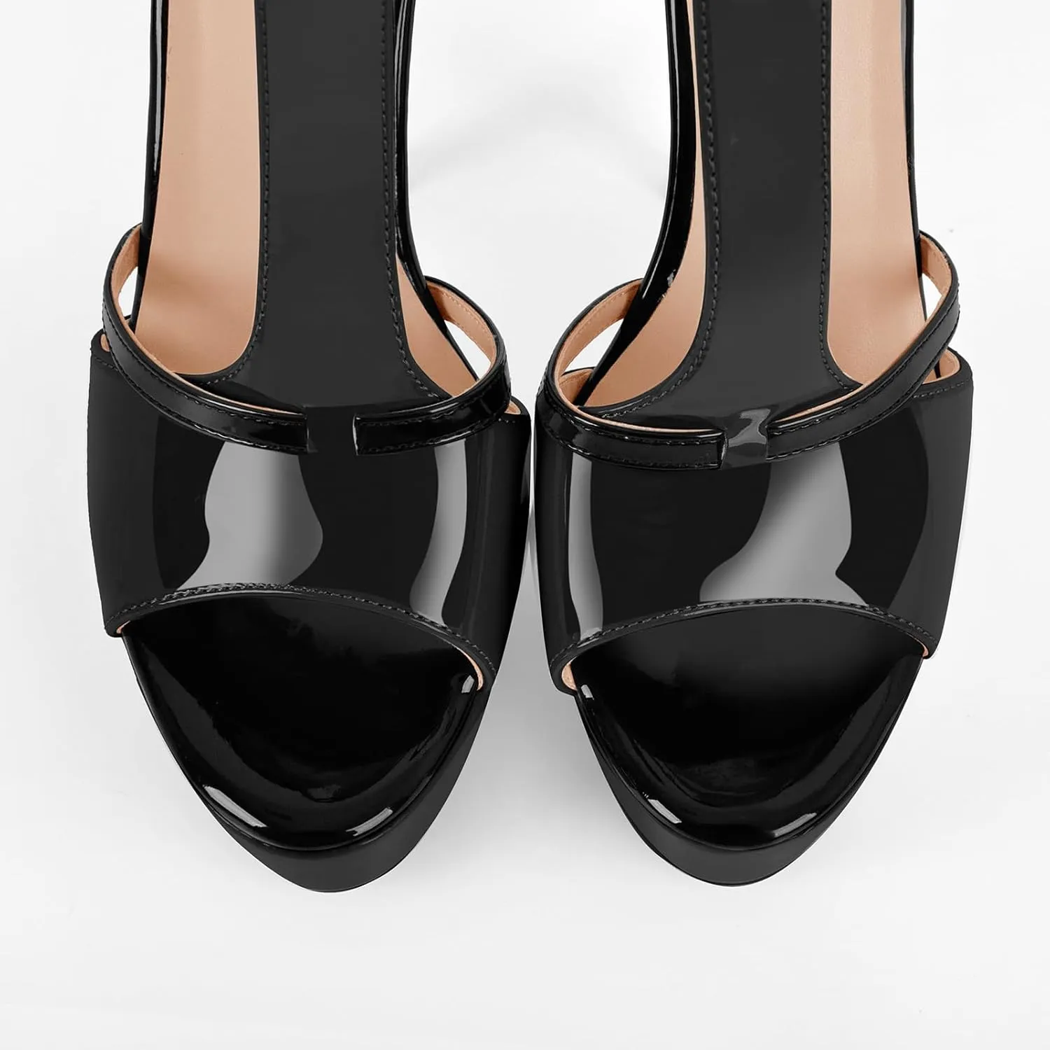 Stiletto High Heel Platform Peep Open Toe Ankle Strap Sandals