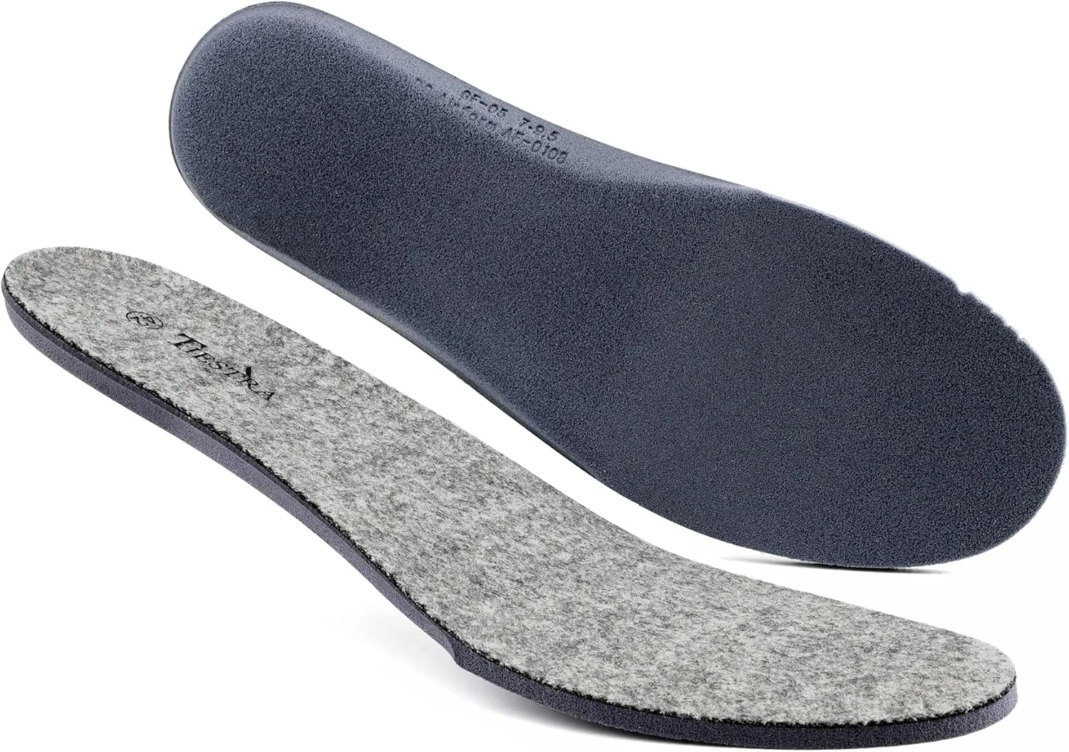 Thick Merino Wool Insoles for Men Fur Fleece Shoes Inserts Memory Foam Cushion Comfort Warm Sheepskin Insoles for Winter Snow Boots Slippers Grey 45EU,US12