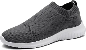 TIOSEBON Women's Walking Sock Shoes Elastic Knit Lightweight Slip on Breathable Yoga Sneakers