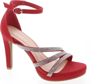 TOP Moda Women's Ankle Strap Open Toe High Stiletto Platform Dress Pump Heel Sandals