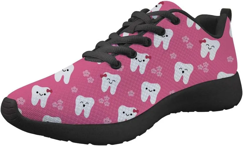 Upetstory Womens Gym Sports Running Fitness Tennis Sneaker Shoes Dental Pattern
