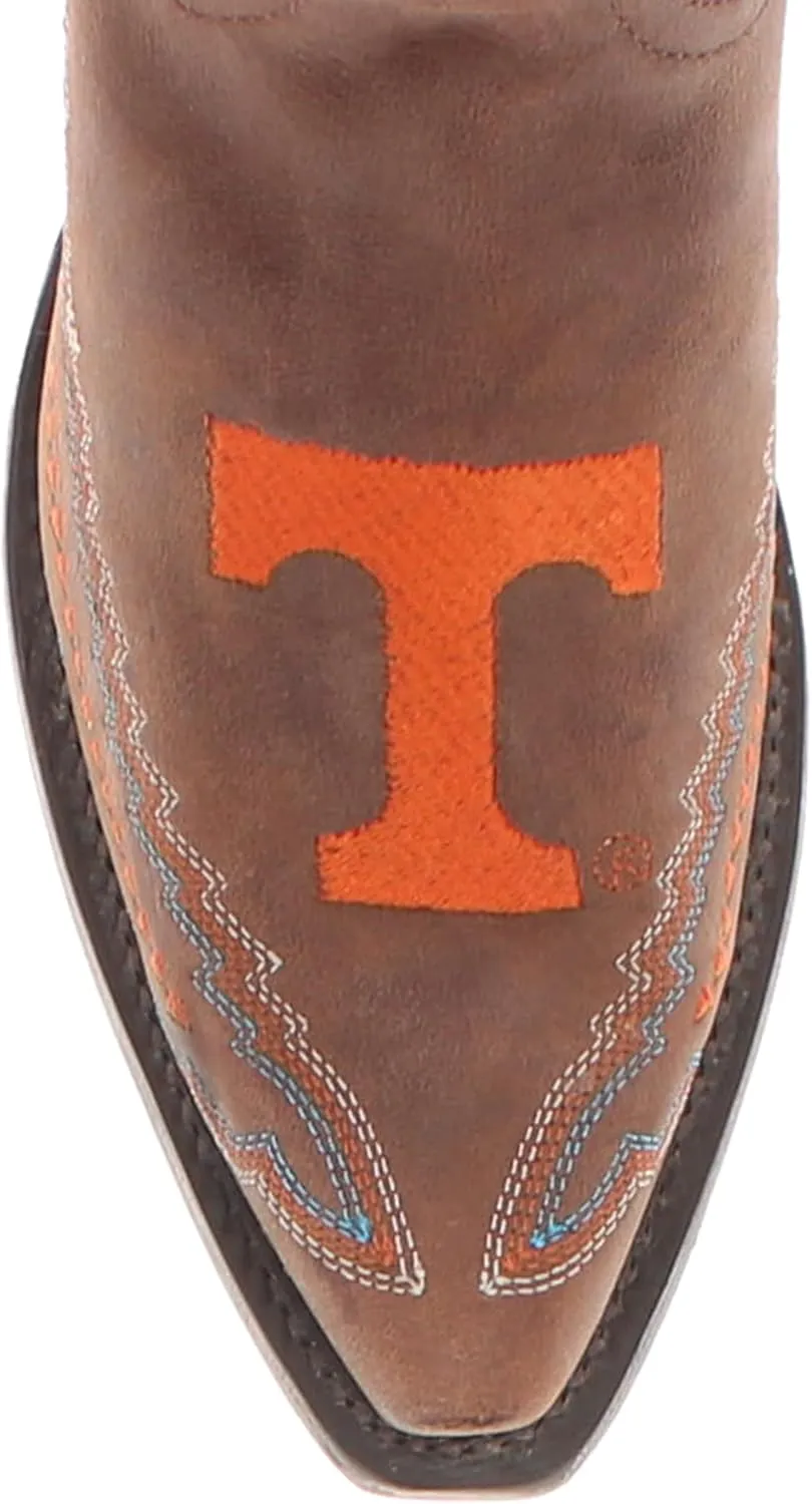 Vaccari Women's Naomi Genuine Leather Collegiate Embroidery Snip Toe Cowgirl Boots