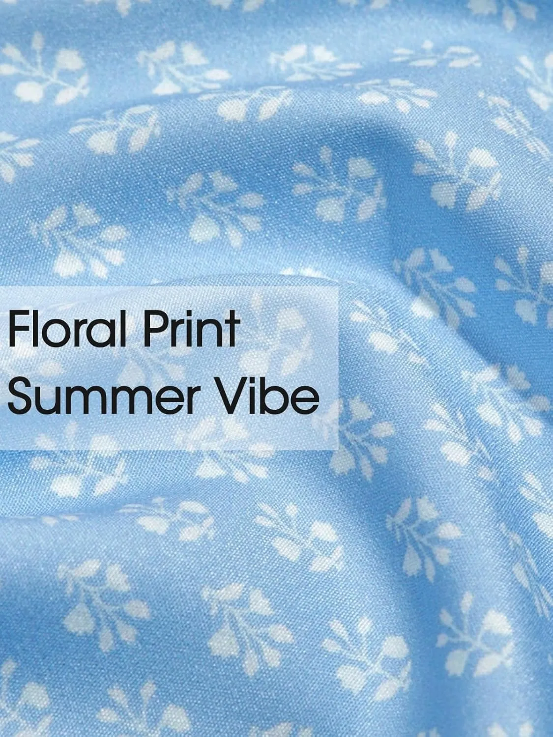 Wenrine Womens Summer Floral Maxi Dress Smocked Tie Shoulder Boho Sleeveless Ruffle Tiered Casual Beach Dresses