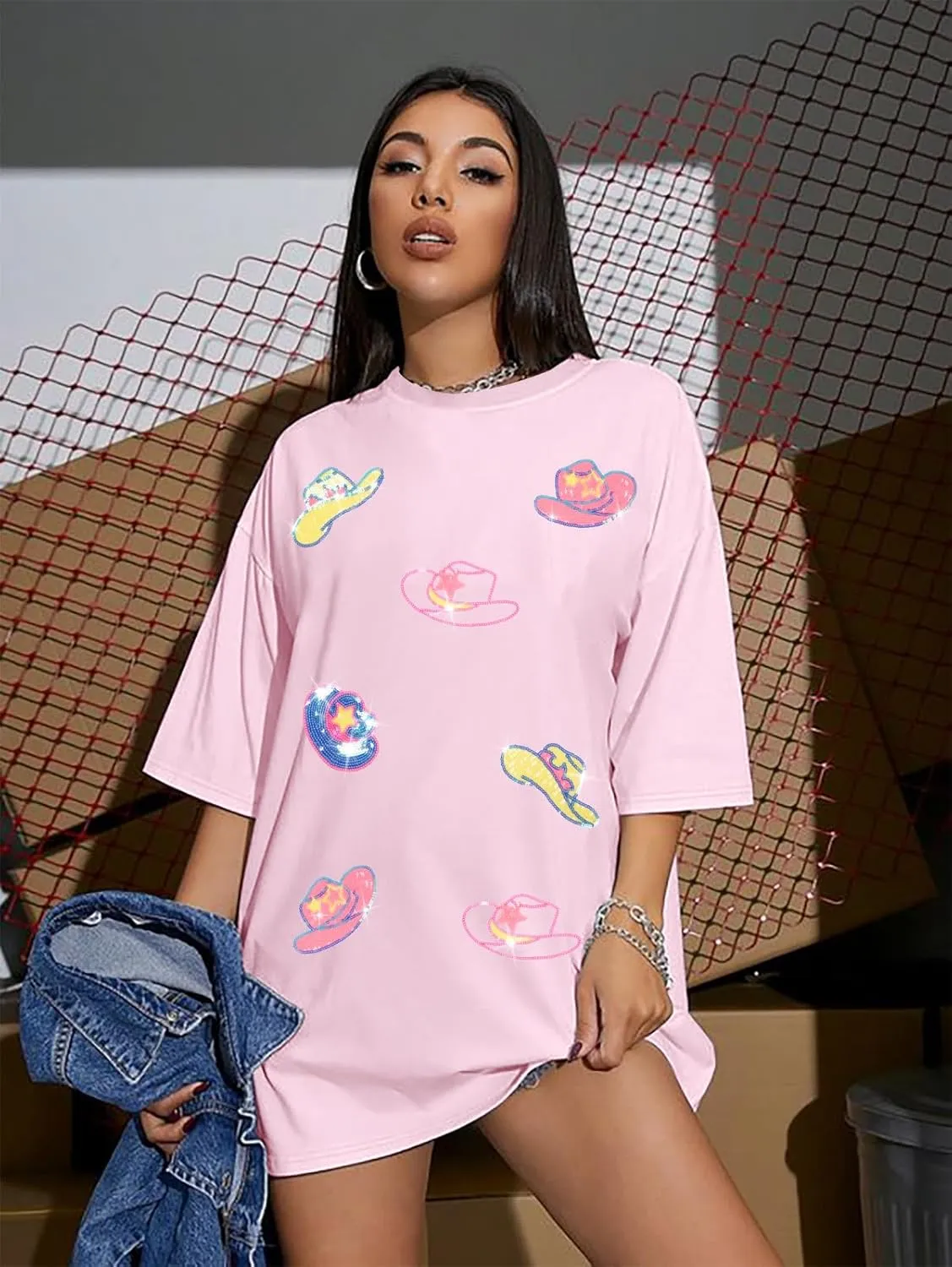 Western Shirts for Women Cowgirl Outfits: Sequin Rodeo Cowboy Shirt Hat Boots Graphic Tees Country Music Casual Tops