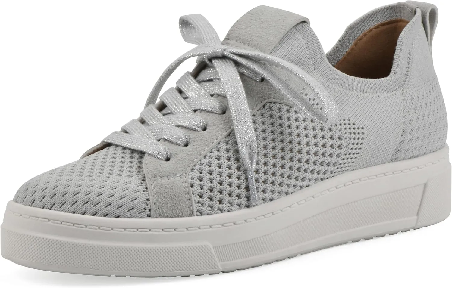 WHITE MOUNTAIN Women's Uncut Knit Lace-Up Sneaker