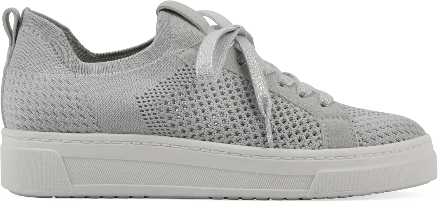 WHITE MOUNTAIN Women's Uncut Knit Lace-Up Sneaker