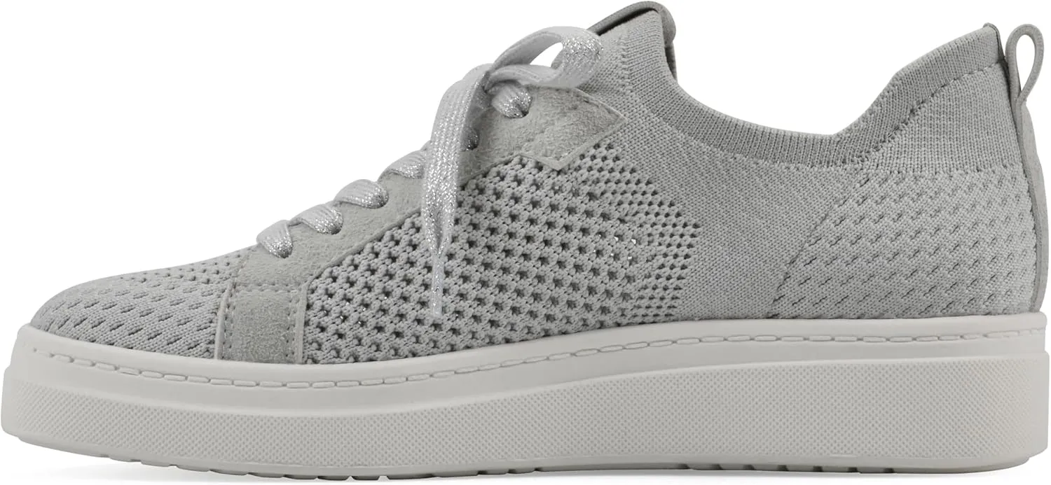 WHITE MOUNTAIN Women's Uncut Knit Lace-Up Sneaker