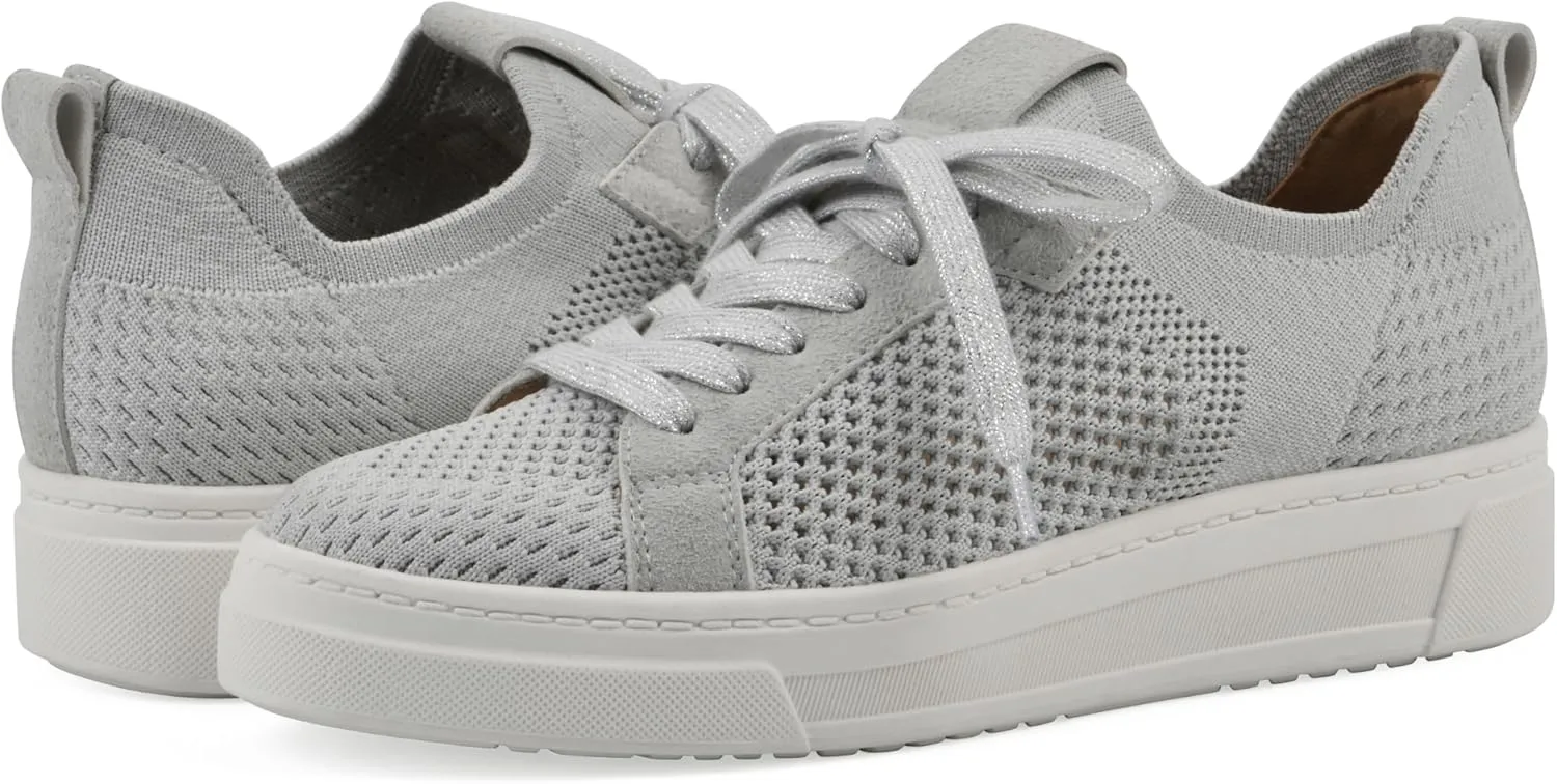 WHITE MOUNTAIN Women's Uncut Knit Lace-Up Sneaker