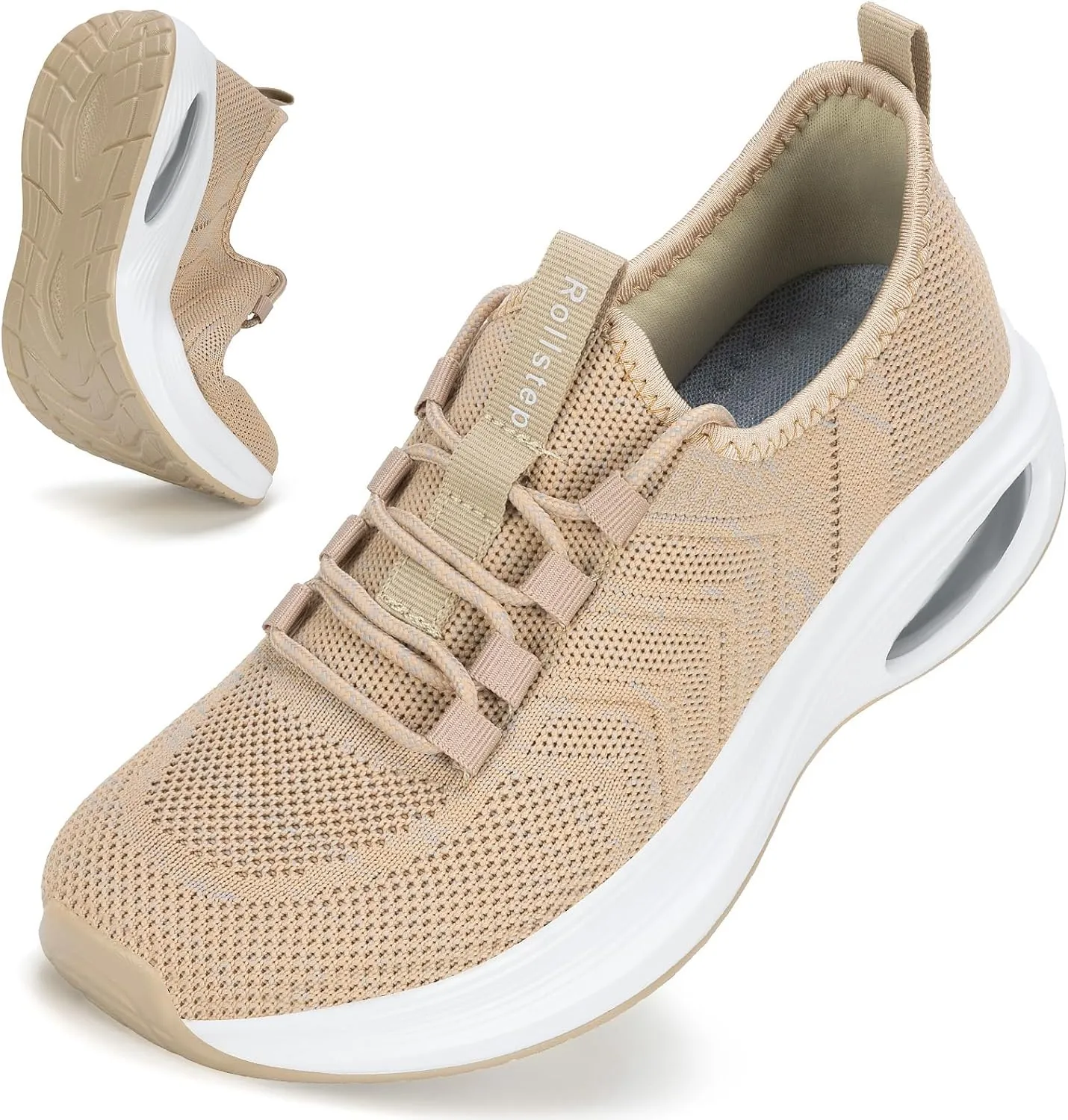 Wide Toe Box Shoes Women Extra Wide Width Sneakers Air Cushion Road Running Shoes Ultra Light Tennis Gym Workout Training Shoes Breathable Walking Shoes with Arch Support