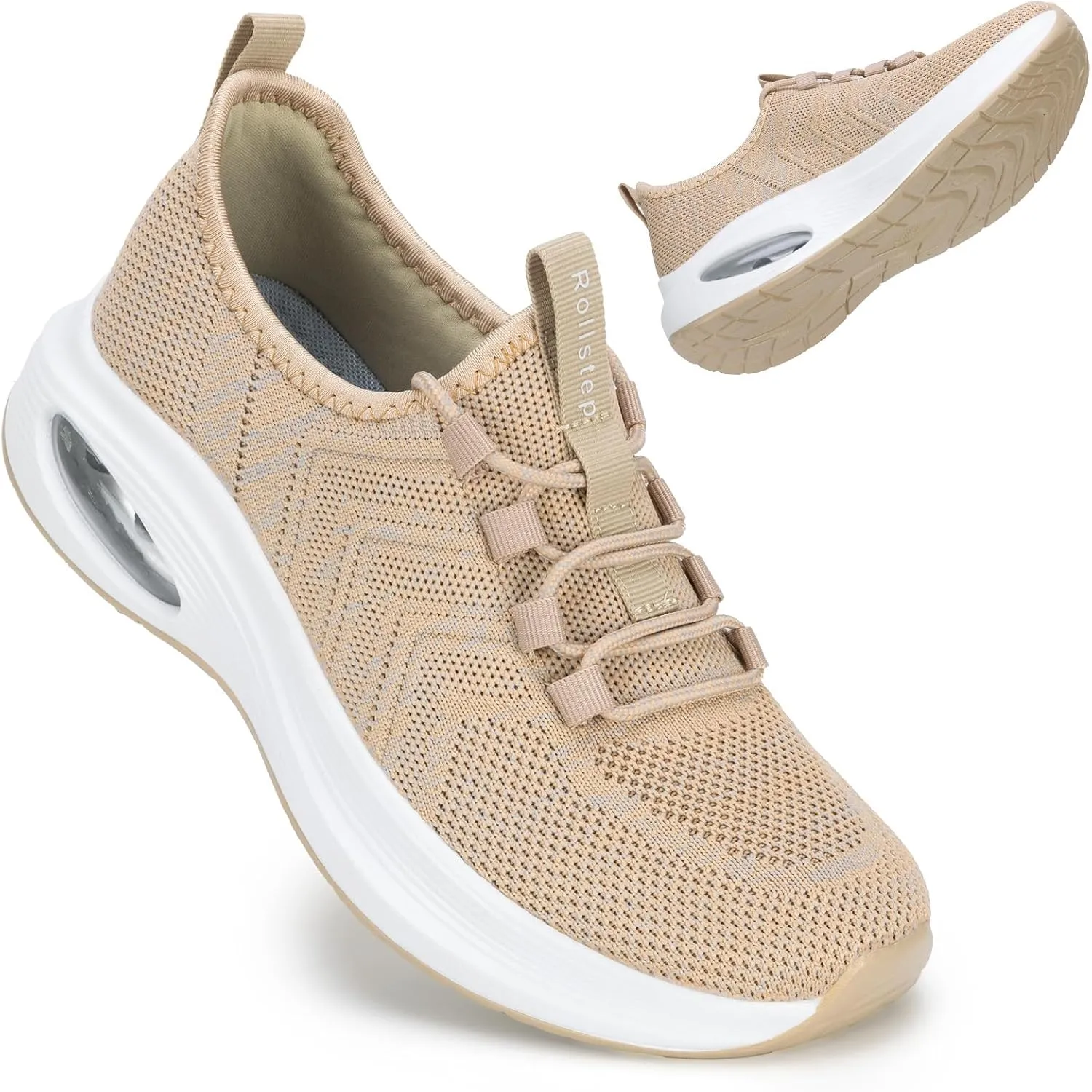 Wide Toe Box Shoes Women Extra Wide Width Sneakers Air Cushion Road Running Shoes Ultra Light Tennis Gym Workout Training Shoes Breathable Walking Shoes with Arch Support