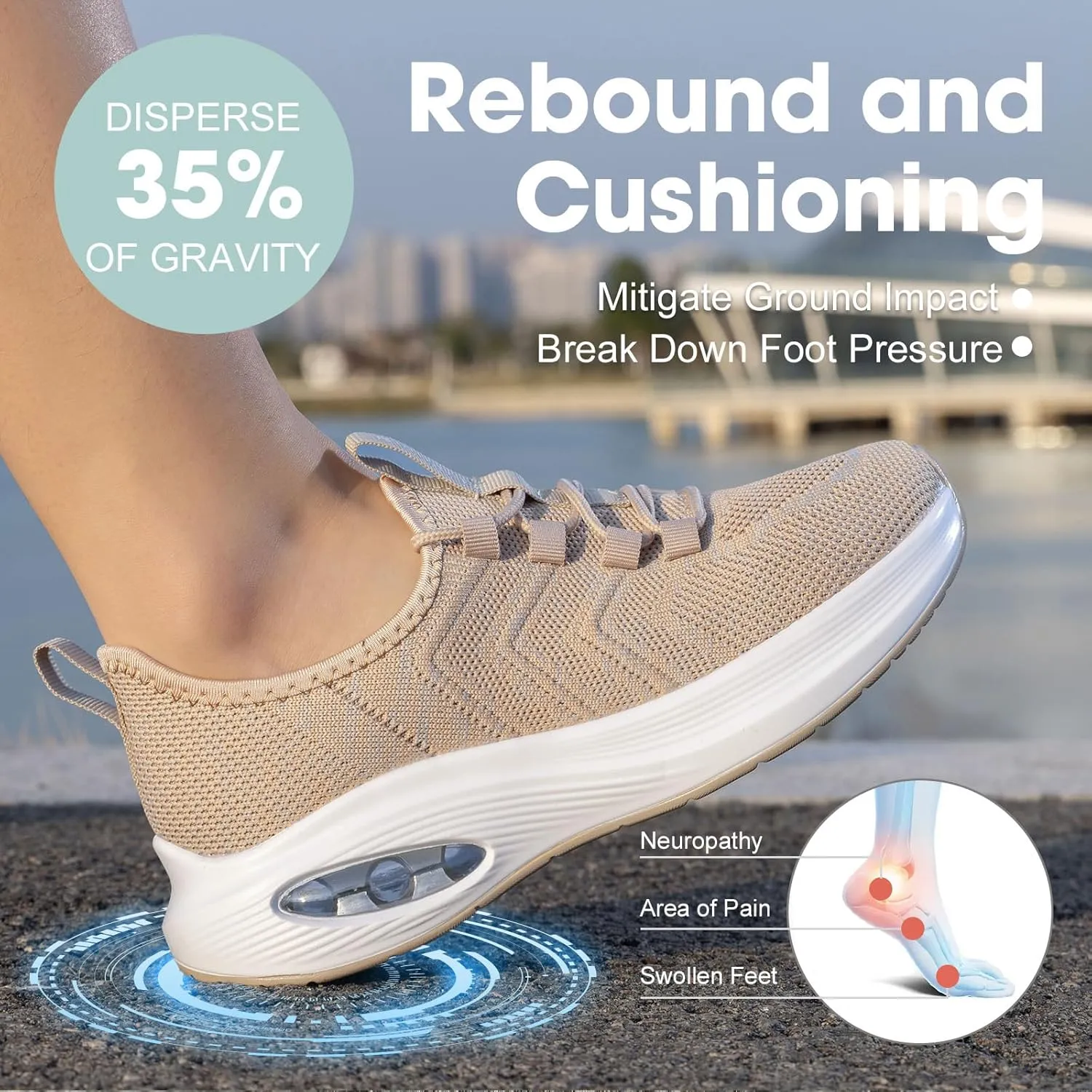 Wide Toe Box Shoes Women Extra Wide Width Sneakers Air Cushion Road Running Shoes Ultra Light Tennis Gym Workout Training Shoes Breathable Walking Shoes with Arch Support