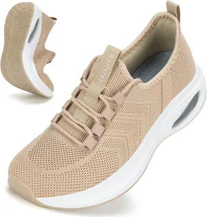 Wide Toe Box Shoes Women Extra Wide Width Sneakers Air Cushion Road Running Shoes Ultra Light Tennis Gym Workout Training Shoes Breathable Walking Shoes with Arch Support