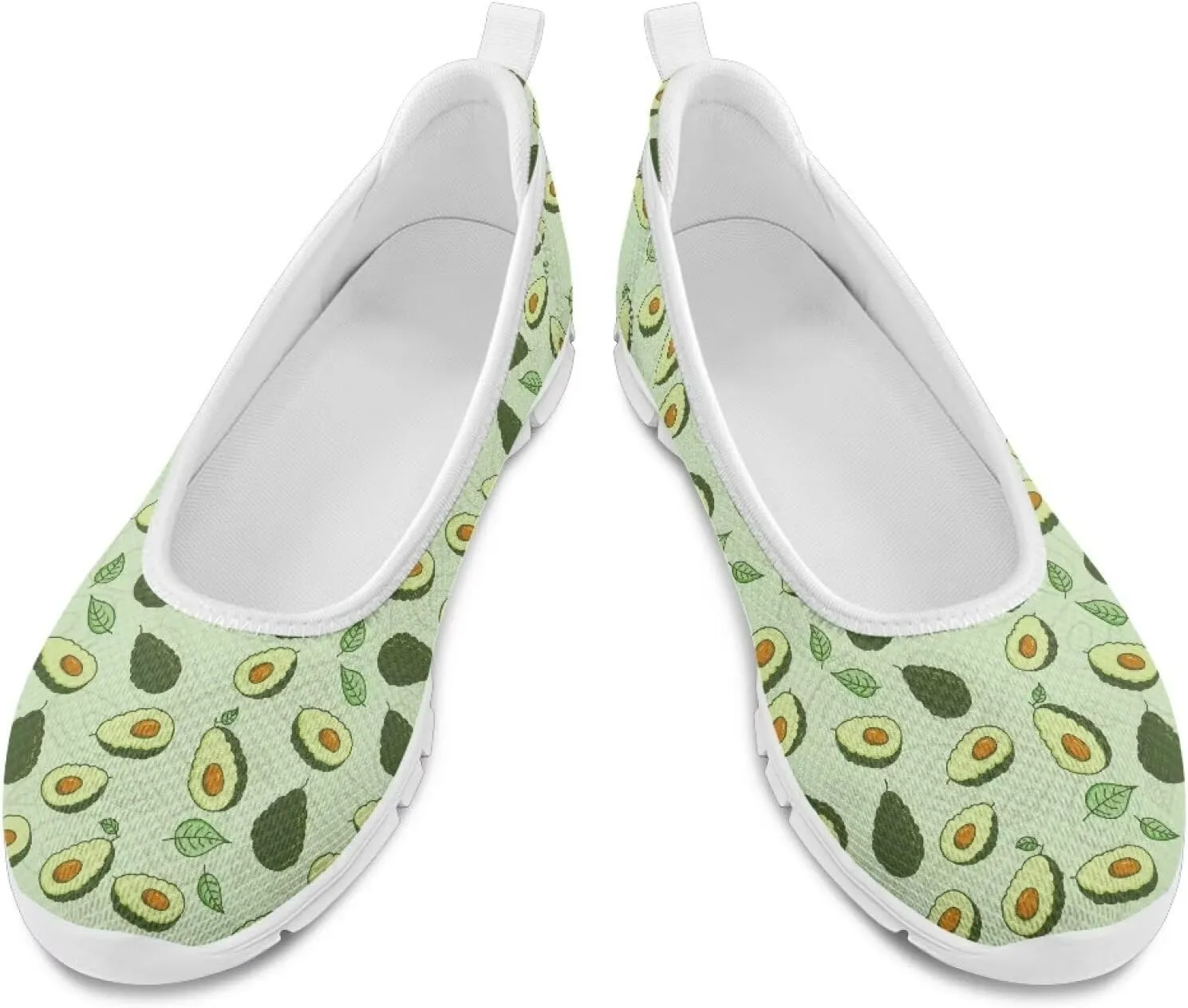 Women's Art Pattern Casual Loafers Slip On Flying Mesh Walking Shoes Comfortable Lightweight Ladies Outdoor Travel Shoes US Size 6-11