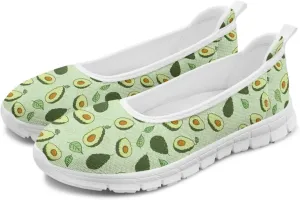 Women's Art Pattern Casual Loafers Slip On Flying Mesh Walking Shoes Comfortable Lightweight Ladies Outdoor Travel Shoes US Size 6-11