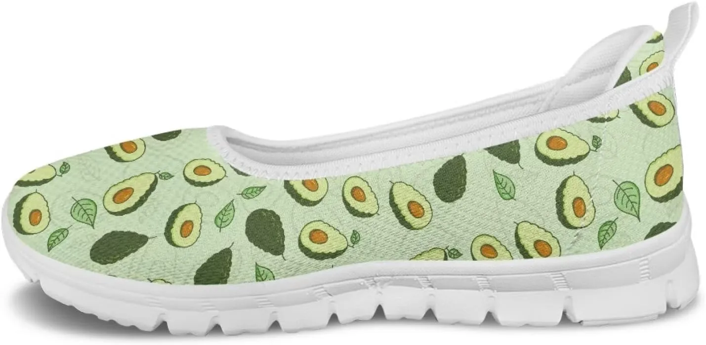 Women's Art Pattern Casual Loafers Slip On Flying Mesh Walking Shoes Comfortable Lightweight Ladies Outdoor Travel Shoes US Size 6-11